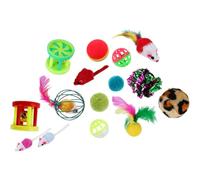 Happyyami Ensemble de 24 Jouets Interactifs pour Chatons Cloches et Plumage, Adaptés aux Chats Jouant la Maison Couleur Aléatoire