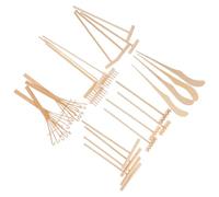 Happyyami Ensemble Mini Râteaux Zen en Bambou pour Jardin de Sable et Roches, Outils Naturels pour Contemplation et Bureau, Création de Motifs Complexes