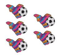 Happyyami Épingle Commémorative en Alliage 5 Pièces Coupe du Monde 2026 Forme Pinata Décoration Polyvalente pour Fans de Football pour Fêtes Sportives et Paquet à Dos