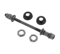 Happyyami Essieu Arrière Solide VTT 180mm Acier Gris Moyeu De Vélo à Roulements à Billes Fluides Épais Compatible Diverses Marques Stability Usage Tout-Terrain