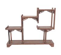 Happyyami Étagère En Bois Massif Maneki Neko Porte- Support De Plante En Pot Chat Agitant Chat Chanceux Agitant Le Bras Planteur Mini Gong Stand D'intérieur Pour Plantes Chine Ancien