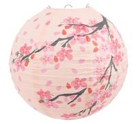 Happyyami Fleur De Cerisier Papier Lanterne Floral Lanterne Papier Abat-Jour Rond Suspendu Lanterne Lumière pour La Maison Fête Bar Restaurant Décor