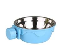 Happyyami Gamelle Fixe pour Animaux De Compagnie Mangeoire Bol De Nourriture pour Chiot Bol d'eau De La Cage Produits pour Petits Animaux Bol pour Animaux De Compagnie Blue Plastique