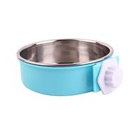 Happyyami Gamelle Suspendue Acier Inoxydable pour Chiens Et Chats Bol Amovible Portable pour Cage pour Voyage Et Alimentation s Bleu