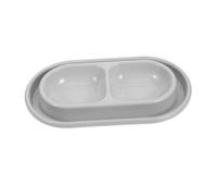 Happyyami Gamelles Doubles Anti-Fourmis pour Animaux de Compagnie Séparation Nourriture et Eau Plastique Solide pour Chats et Chiens Intérieur et Extérieur Station d'alimentation Moderne