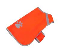 Happyyami Gilet réfléchissant pour Animaux de Compagnie Manteaux pour Chiens imperméables Coyote Teckel Chiot Gilet réfléchissant pour Chien Gilet pour Animaux de Compagnie Polyester Orange