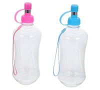 Happyyami Gourde pour Chien 500ml Bouteille d'eau Anti-Fuite Portable Plastique Alimentaire Lot De 2 pour Voyages Et Randonnées Petits Animaux