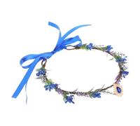 Happyyami Gouttes d'eau entre les sourcils Accessoires de cheveux de fée casque de fée pour femme couronne de fleurs de la Renaissance résine Blue