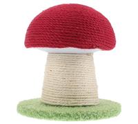 Happyyami Griffoir pour Chats Intérieur en Sisal Forme Champignon Rouge, Design Élégant et Fonctionnel Qui Encourage Le Grattage Sain et Protège Vos Meubles