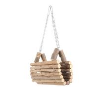 Happyyami Hamac Bois pour Hamster Jouet Suspendu pour Rongeur Accessoire De Jeu Mastication pour Cage Animaux pour Hamsters Nains Rats