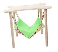 Happyyami Hamac pour Animaux De Compagnie Cachette du Coin des Cochons d'Inde Accessoire Rat Maison Peau De Cochon d'Inde Navette Coopérative Literie Beau Lit De Hamster Peluche Cage en Bois