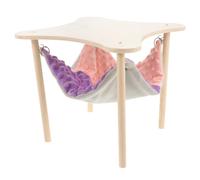 Happyyami Hamac pour Animaux De Compagnie Cage à Cobaye Amovible Toison Encapuchonné Matelas Doublure Chien Hamacs Literie pour Hamsters Cage à Chat Cages pour Hamsters Tente Chiot en Bois