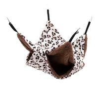 Happyyami Hamac Suspendu Doublé pour Petits Animaux Accessoire Confortable Et Chaleureux pour Hamsters Cochons Furets Et Écureuils Volants pour Hiver Quatre Saisons Taches Claires