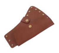 Happyyami Housse de Protection pour Petite Hache en Pu Marron Imperméable avec Garde de Sécurité, Couverture Portable pour Activités de Camping en Plein Air