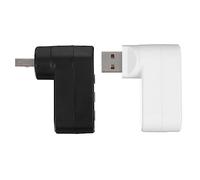 Happyyami Hub USB 2.0 à 3 Ports Polyvalent pour Ordinateur Portable, Adaptateur USB 2.0 Rotatif, Lot De 2 Pièces, Noir Et Blanc, Connexion Rapide Et Stable, Usage Quotidien Et Professionnel