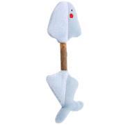 Happyyami Interactif pour Chats en Peluche Douce Bâtonnets de Vigne Argentée pour Exercice Stress, Forme d'animal Blanc pour Passer du Temps Votre Chat