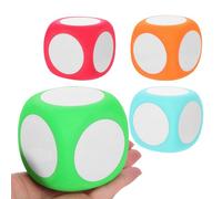 Happyyami Jeu de Dice en Mousse Effaçables à Sec 4pcs, Cubes Mathématiques Innovants en Eva avec Surfaces Écriture Réutilisables pour Formation Professionnelle et Apprentissage DIY
