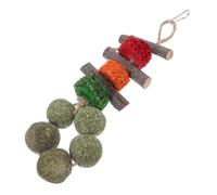 Happyyami Jouet pour Animaux Jouets Mordant Le Lapin Jouets Perroquet Collation De Dentition Orale Gâterie De Dentition pour Lapin Jouets Mordant De Cochon d'Inde Jouet Cochon d'Inde en Bois