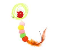 Happyyami Jouet Suspendu pour Chat avec Plumes Jouet Rétractable Et Ajustable pour Instinct De Chasse des Chats Accessoire Amusant Intérieur