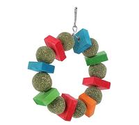 Happyyami Jouets pour Animaux de Compagnie Jouet Lapin Suspendu Fournitures de Cage de Hamster Jouets pour cochons d'Inde Rabbit Toys Chinchilla Jouets à mâcher pour perroquets en Bois