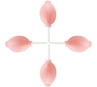 Happyyami Kit 4pcs Souffleur D'air pour Extensions de Cils Valve Unidirectionnelle, Séchoir Caoutchouc Rose, pour Sécher Colle et Faux Cils Rapidement