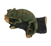 Happyyami Lampe Ornement Lézard Lampes solaires lézard décorations de Jardin solaires étang lanternes solaires exterieures Jardin Solar Lights Outdoor décor de lumières solaires résine Green