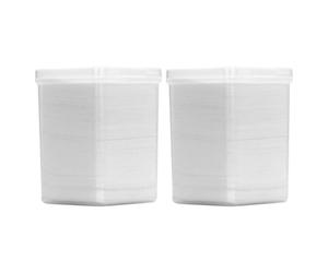 Happyyami Lingettes Nettoyantes Blancs, 2 Boîtes de 200 Pièces en Tissus Non Tissés Efficaces pour Nettoyage et Prévention des Bouchons pour Colle Extension Cils en Salon de Beauté