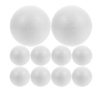 Happyyami Lot de 10 Boules en Polystyrène Massif 10Cm Sphères Blanches pour Bricolage Décoration Mariage Noël Activités Créatives