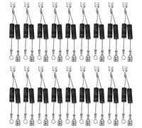 Happyyami Lot de 10 Diodes Unidirectionnelles pour Four à Micro-ondes, Haute Tension, Matériau Abs et Alliage D'aluminium, Facile à Entretenir, Accessoire Compatible Micro-ondes Standard