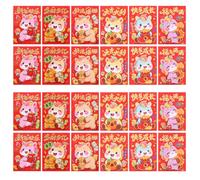 Happyyami Lot de 120 enveloppes rouges pour le Nouvel An chinois 2026, année du cheval, motif animal du Hong Bao, pour la fête du printemps, un mariage, un anniversaire
