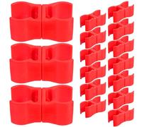 Happyyami Lot de 16 Clips pour mât de Drapeau d'agilité de Football, Boucle de connecteur pour Poteau d'entraînement de Football, Adaptateur d'entraînement d'agilité pour Exercices