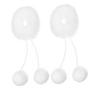 Happyyami Lot De 2 À Pompons En Forme De Boule De T-Shirt Longs Et Mignons Pour Filles Moelleux Pour Cheveux Duveteux En Corde Roses En