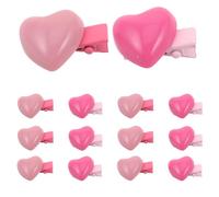Happyyami Lot de 24 mini pinces à cheveux en forme de cœur : accessoires mignons pour l’école des enfants - petites barrettes romantiques en forme de cœur, parfaites pour les fêtes et