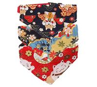 Happyyami Lot De 3 Écharpes pour Animaux De Compagnie Jolies Choses pour Chat Roue pour Chat D'Intérieur Collier pour Chat Boule Bijoux sur Le Thème du Chat Peigne pour Chat