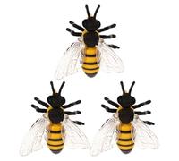 Happyyami Lot de 3 Figurines d'insectes réalistes en Plastique, pour Projet Scolaire d'abeilles, thème d'halloween, pour fête d'anniversaire