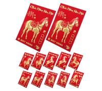 Happyyami Lot de 360 enveloppes pour cartes du Nouvel An chinois 2026, rouges et lunaires, porte-, année du Cheval, porte-monnaie pour réunions de famille