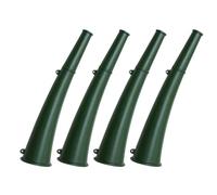 Happyyami Lot de 4 Cornes de Chasse Portatives Vertes en Métal et Plastique Son à Haut Décibel pour Randonnée et Situations d'urgence
