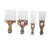 Happyyami Lot De 4 Peignes Releveurs Cheveux Bouclés Petites Tailles En Acier Inoxydable Pour Hommes Et Femmes Usage Coiffure Salon Quotidien