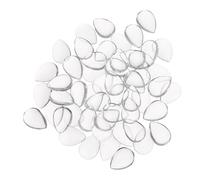 Happyyami Lot de 50 perles transparentes en verre pour vernis à ongles, échantillons de couleurs, en forme de d'eau, pour loisirs créatifs et salons de coiffure.