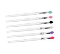 Happyyami Lot de 6 Pinceaux à Paupières en Silicone Grands Bâtonnets Robustes Matériau Solide pour Maquillage des Yeux Présent Anniversaire