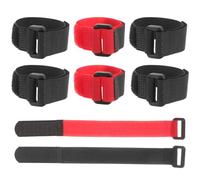 Happyyami Lot de 8 Ceintures Anti-corsetage en Nylon Rouge et Noir, Tours de Cou Flexibles et Réglables pour Réduire Le Chant des Coqs et Limiter Le Bruit