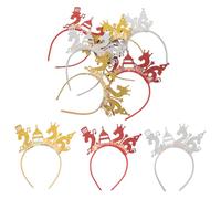 Happyyami Lot de 9 bandeaux de Nouvel An : Accessoires pour cheveux « Bonne année 2026 » - Articles de fête pour célébrations et rassemblements, or, rouge,