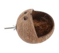 Happyyami Maison Oiseau Perroquet Coquille Noix De Nid Oiseau pour Cage Lit Nid De Reproduction Maison pour Cage