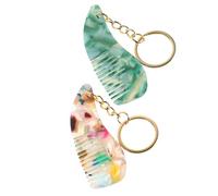 Happyyami Mini Peigne à Cheveux Portable Porte-clés De Voyage Pour Sacs à Main Peigne De Poche Breloque