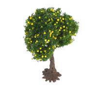 Happyyami Miniature Arbre Modèle Décoratif Réaliste avec Vertes Et Fruits Jaunes pour Maquettes Architecturales Dioramas Ferroviaires Figurines Statuaire Et Projets DIY