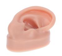 Happyyami Modèle D'oreille Humaine en Silicone Souple Taille Petite Couleur Café Droit Simulation Piercing Entraînement Professionnel Usage Esthétique