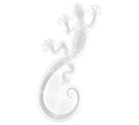 Happyyami Moule Époxy Gecko en Silicone Blanc Réutilisable Option Remplissage Fleurs Séchées pour Fabrication Artisanale à Domicile