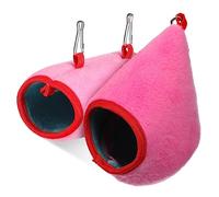 Happyyami Nid Chaud en pour Hamsters Ensemble De 1 Lit Douillet Et 1 Tunnel Confortable pour Petits Animaux Accessoires De pour Hamsters Et Rongeurs