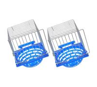 Happyyami Nid en Cage Creuse pour Oiseaux, Lot de 2, Fil Fer et Plastique