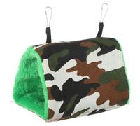 Happyyami Nid Oiseau Suspendu Coton Camouflage pour Perroquets Hammock Douillet pour Oiseaux pour Hiver Confort Et Chaleur La Cage
